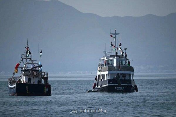 غافلگیری نیروی دریایی اسرائیل با دیدن مانور دسته جمعی کشتی های صمود